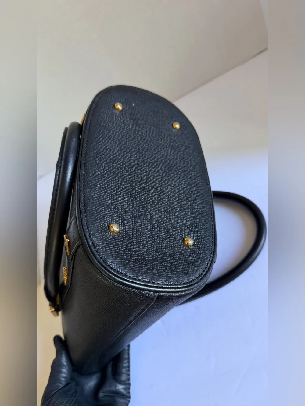 MCM Black Bucket Leather